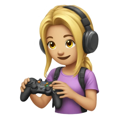 Gamer girl playing  sticker