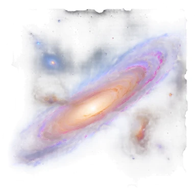Milky Way Galaxy with colorful nebulae sticker