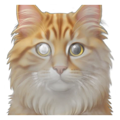 Norwegian Forrest cat light organge sticker