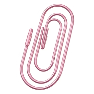 pastel pink paper clip sticker