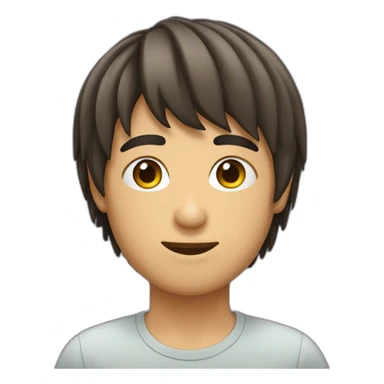 Joven con flequillo y morocho sticker