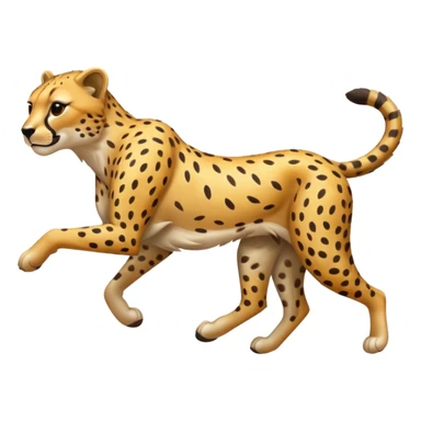 fast aggressive jumping running sheetah sticker