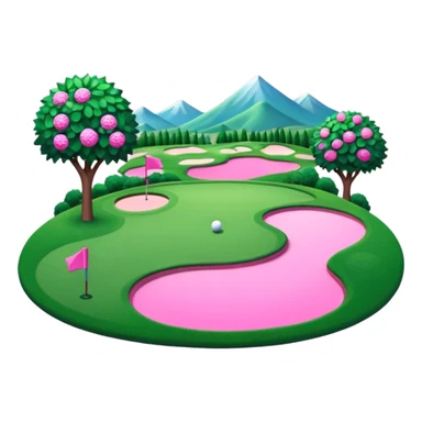 pink golf course  sticker
