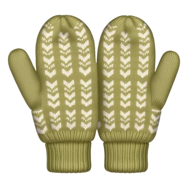 Pale olive colored mittens sticker