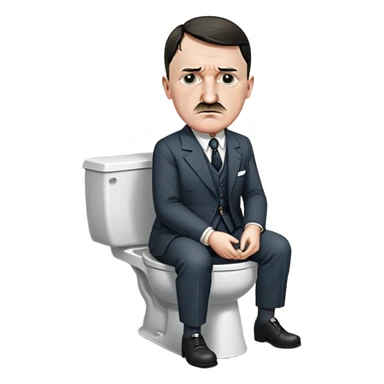 Adolf Hitler auf Toilette  sticker