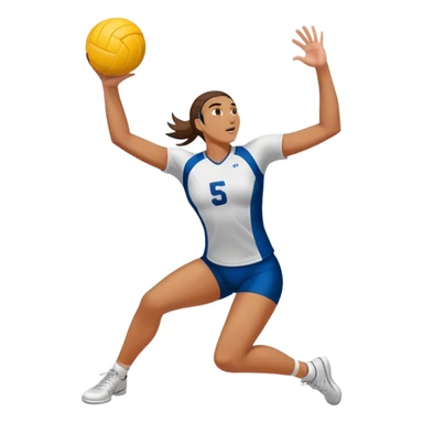 volleyball player spiking sticker