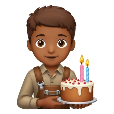 Woodcutter Birthday boy  sticker