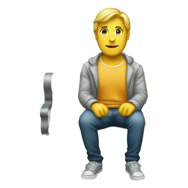 Generate me a bench emoji  sticker