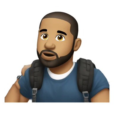 drake the rapper full of yummy food sticker