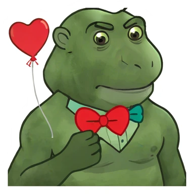 A Gorilla on Valentines Day sticker