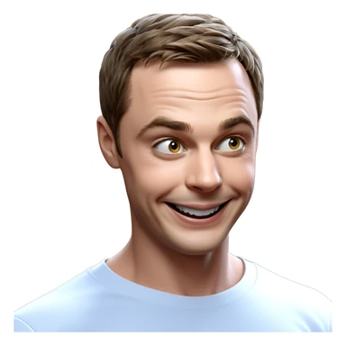 smiling boy in white shirt sticker