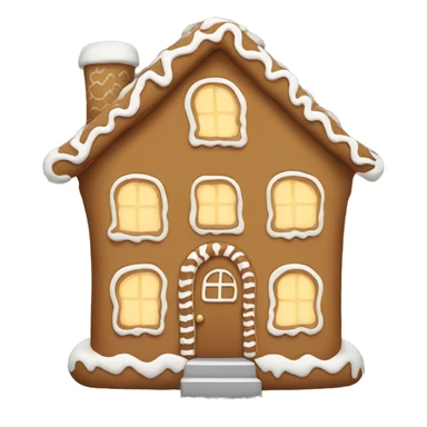 Cosy beige gingerbread house  sticker