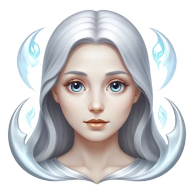 Cinematic, Ultra realistic 32k HD, hauntingly beautiful woman, Balanced features, highly detailed, glowing with silver light, high shine, remembrance, a painting of white silver, fanciful, enchanting, ghostly. The image is so lifelike it feels as though it could leap off the canvas at any moment sticker