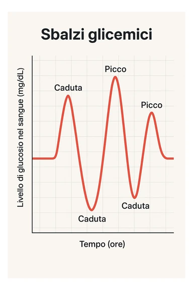 Sbalzi glicemici con grafico italiano sticker