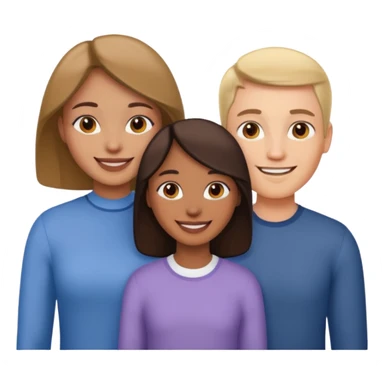 Two sisters and one man emoji sticker
