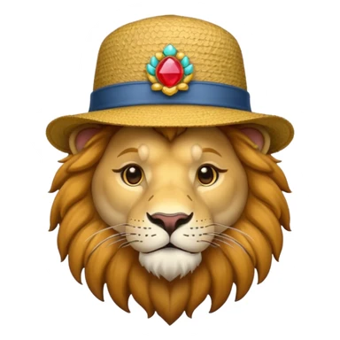 Aslan şapka sticker