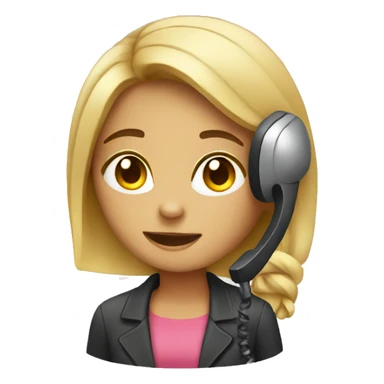 Girl work in telephone  sticker