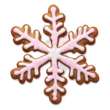 Pastell pink asthetic clean Christmas cookie snowflake sticker