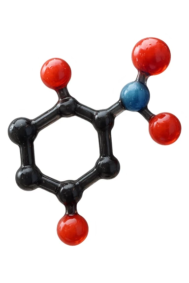 particella anatomica di catecolamina fluttua in aria iperrealistica sticker