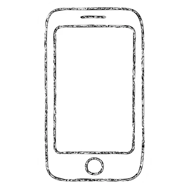 hand drawn outlined iPhone icon sticker