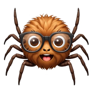 Cute spider with glasses sticker