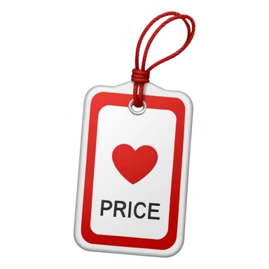 red white Price tag sticker