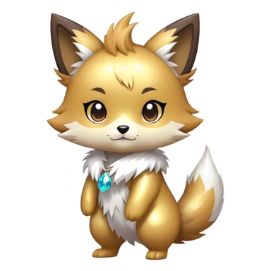  High quality Cute Cool Kawaii edgy Pretty Chibi Fur-Sona Shiny Colorful Sparkly Fakemon Full Body sticker