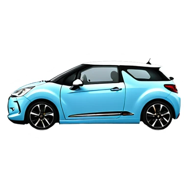 Baby blue Citroen ds3 sticker