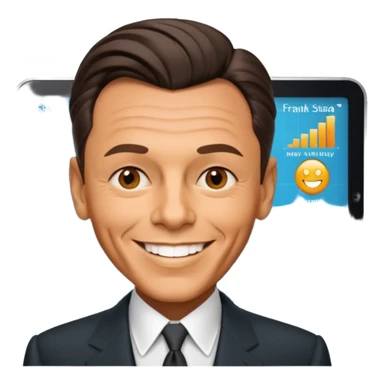 Frank sinatra emoji showing some data anlytics sticker