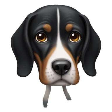 Black beagle sticker