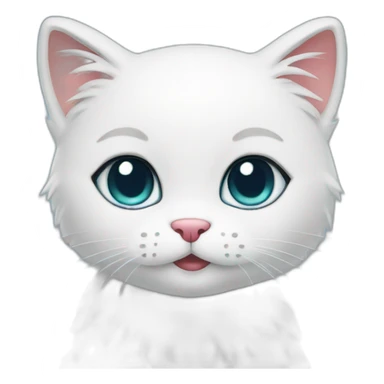 white christmas kitty sticker