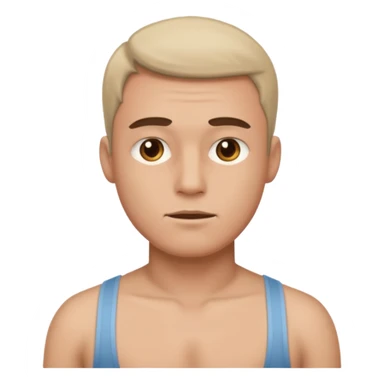 A man's face in under garment sticker