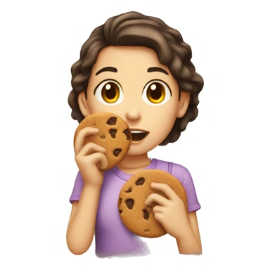 Girl eating a cookie  sticker