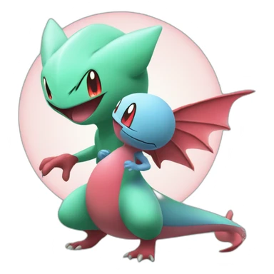 POKÉMON Salamence playing with gardevoir  sticker