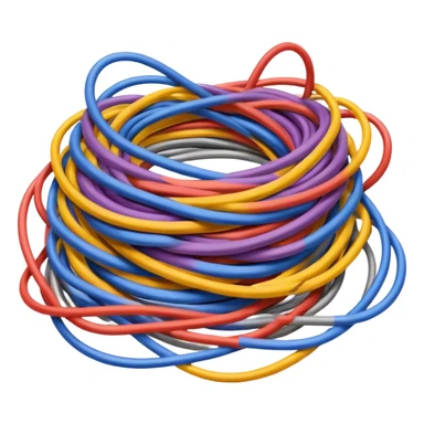 Tangled Cables sticker