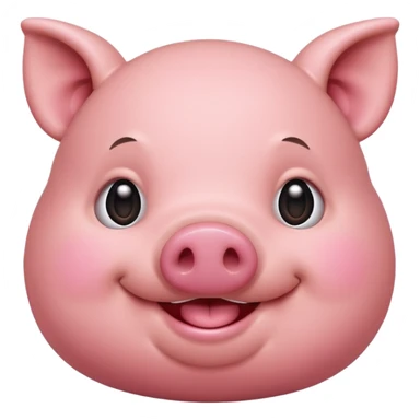 make a emoji of a fat cartoon pig sticker