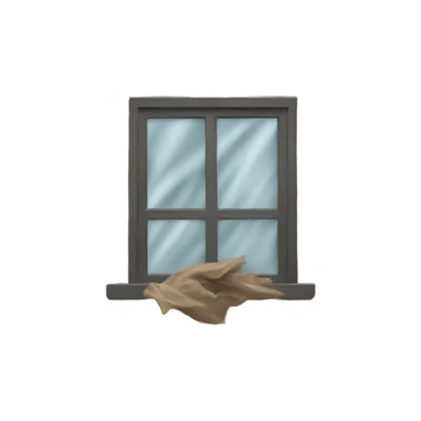 Window banging in the scary wind sticker