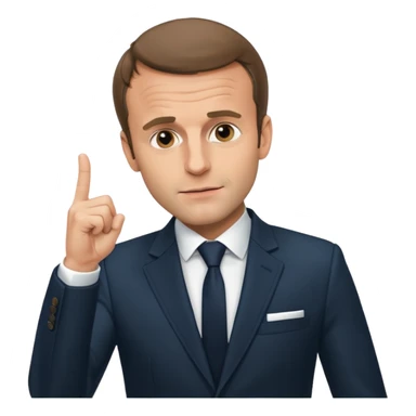 Emmanuel Macron qui fait un 🖕 sticker