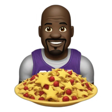 Shaquille O'Neal eat Mario star sticker