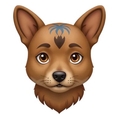 dog with face tattoo sticker