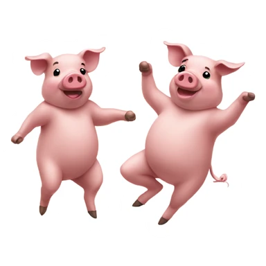 Pigs dancing sticker