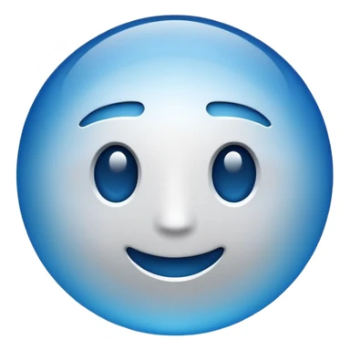 Minimalistic futuristic emoji, clean flat design, smooth vector shapes, soft gradient lighting, high contrast, centered composition, simple geometry, glossy acrylic or glass style, no texture, no shadows, modern UI icon,
 sticker