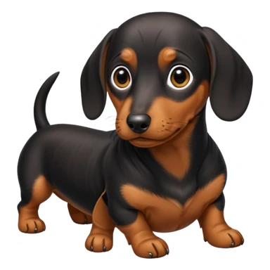 black and tandachsund sticker