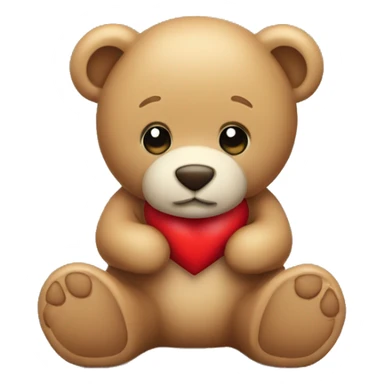Tedy with a red heart sticker