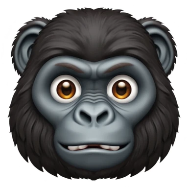 gorilla face close-up sticker