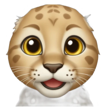 Baby cougar smiling sticker