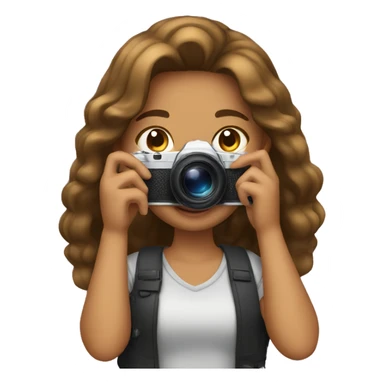 girl taking pictures on iphone sticker