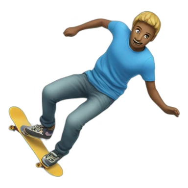 Skateboard riding on water sticker