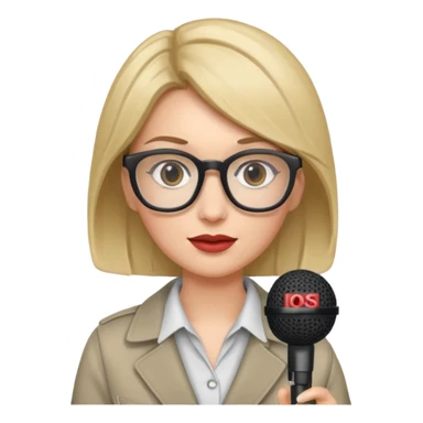 Female journalist sticker