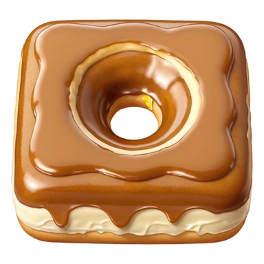 maple bar rectangular donut like pastry without a hole sticker
